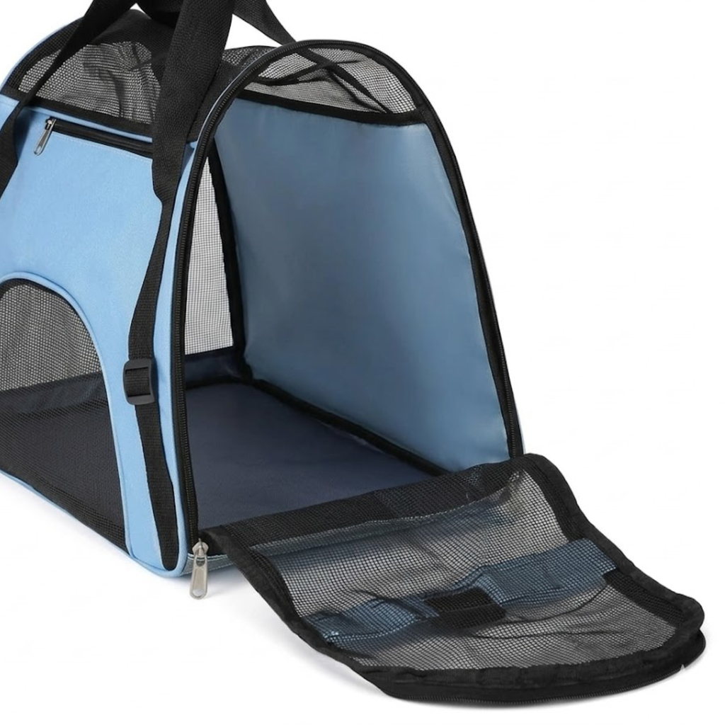 Breathable Mesh Pet Carrier Bag for Cats and Small Dogs with Shoulder Strap