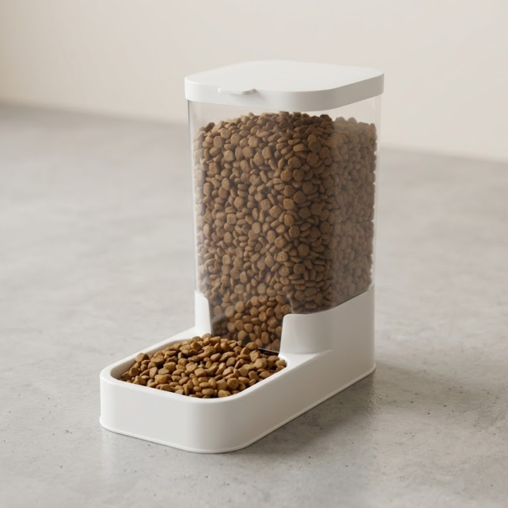 Automatic Cat Feeder Water Dispenser Gravity Food Storage