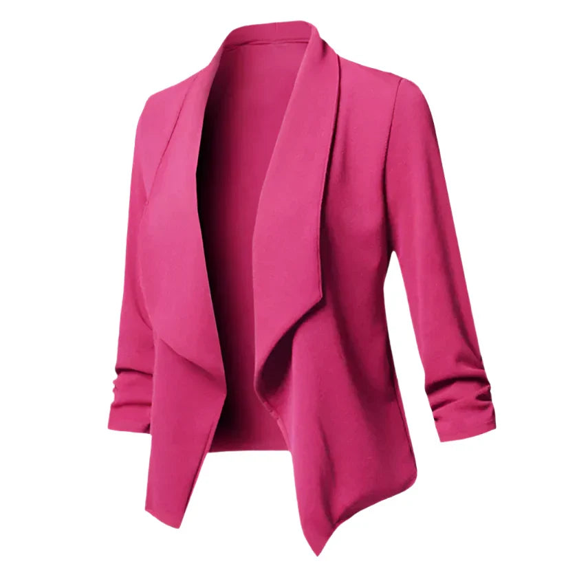 Women's Blazer Knit Open Front Structured Fit Wrinkle Resistant Business