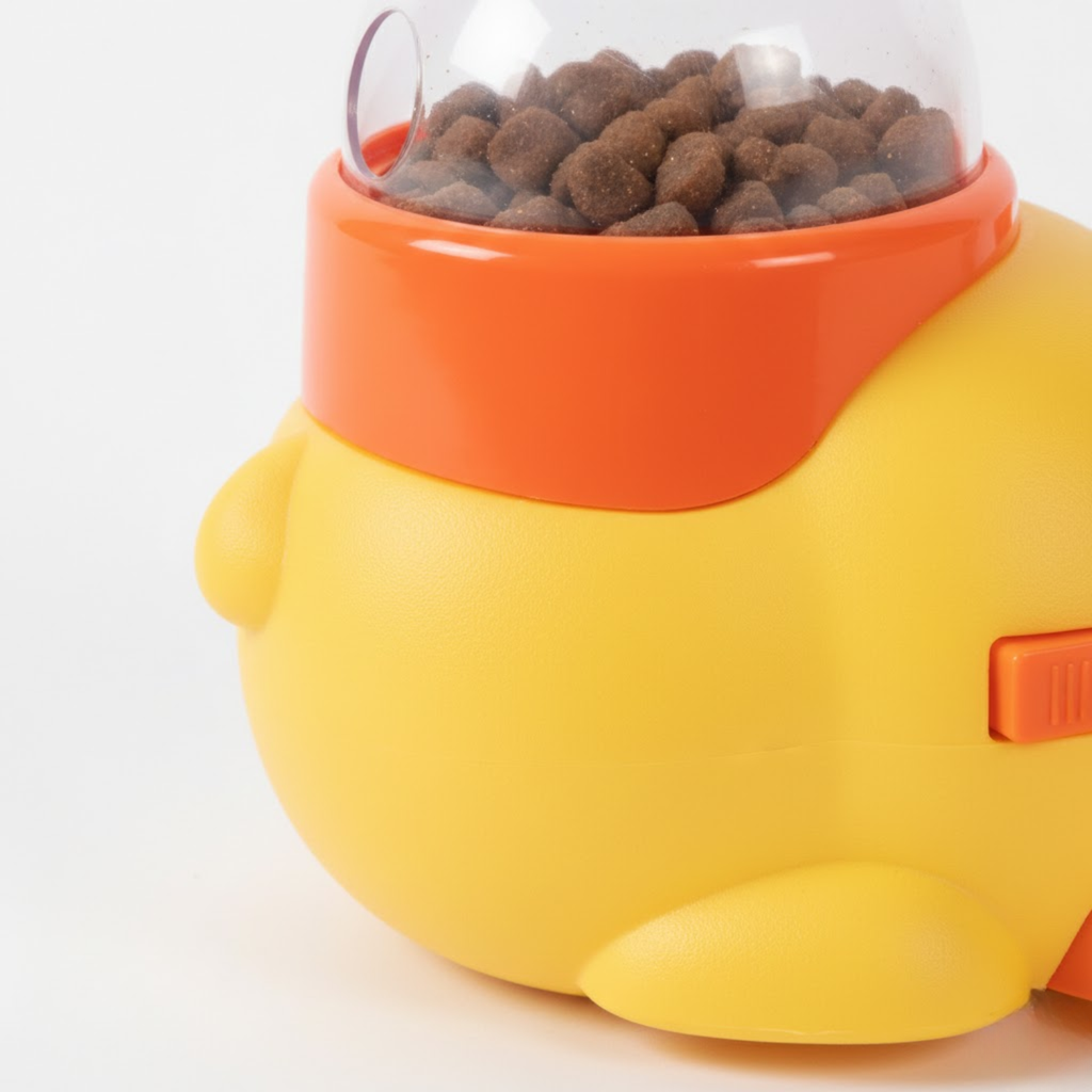 Interactive Slow Feeder Dog Toy Duck Shape Snack Dispenser for Small and Medium Pets