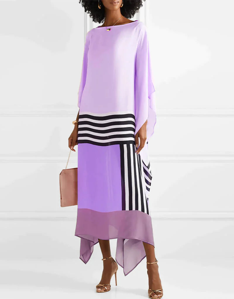 Women's kimono maxi dress with batwing sleeves — summer