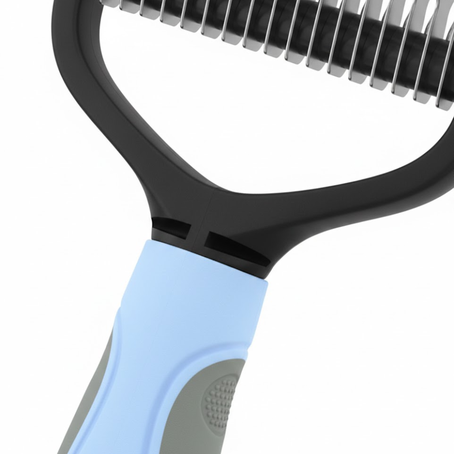 Pet Deshedding Brush Double Sided Stainless Steel Grooming Tool for Cats and Dogs