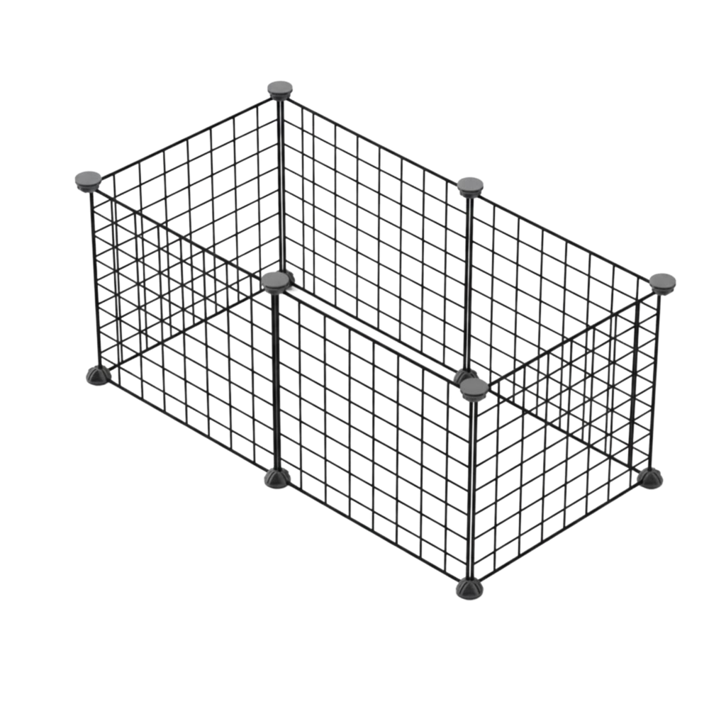 Metal Wire Dog Playpen Modular Indoor Pet Fence Panels with Door