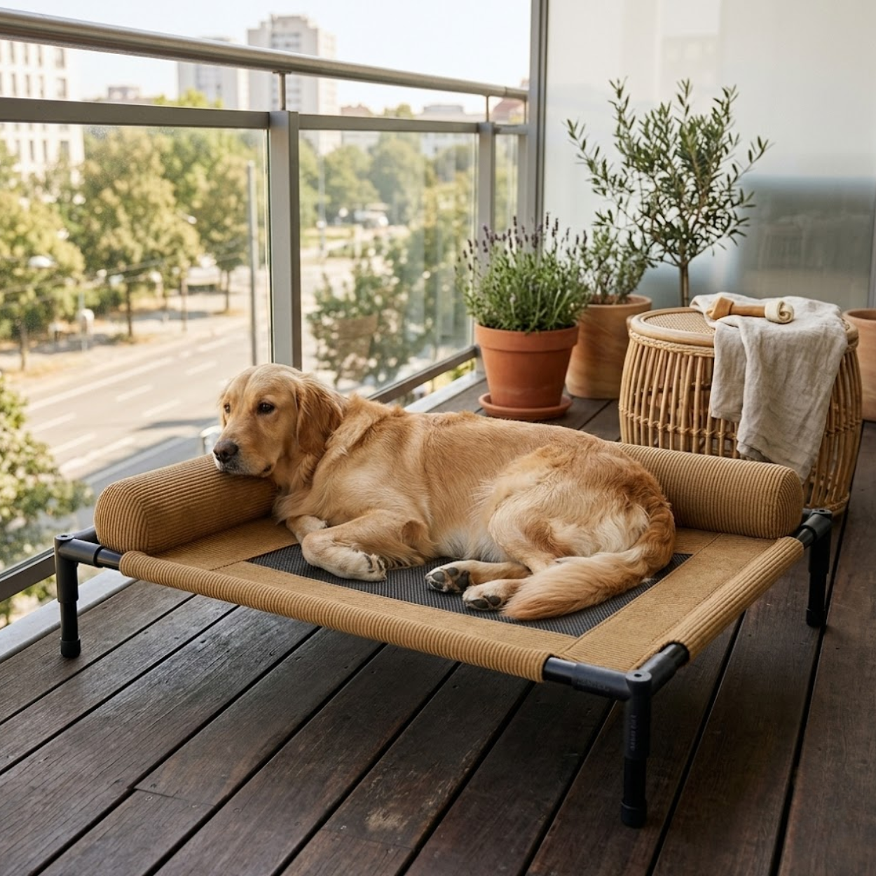 Elevated Dog Bed Breathable Mesh Raised Pet Cot Washable Outdoor Indoor Dog Bed