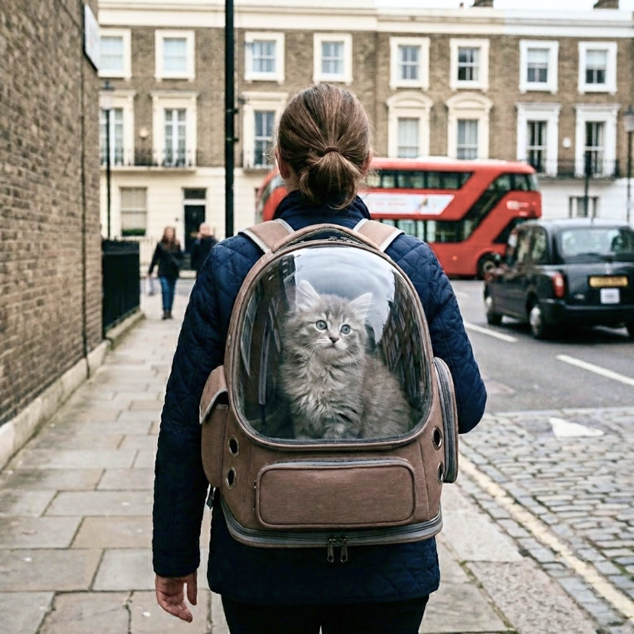 Transparent Pet Cat Carrier Backpack Breathable Outdoor Travel Bag for Small Dogs