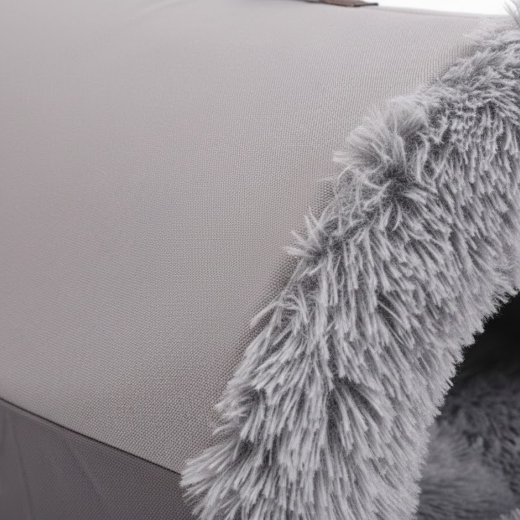 Winter Plush Cat Bed Dog Kennel Warm Cat House Villa