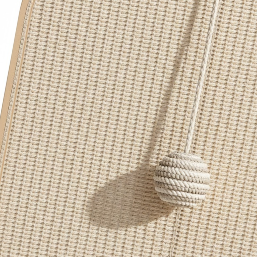 Cat Scratching Pad Wall Mounted Sisal Mat with Hanging Ball Toy for Indoor Cats