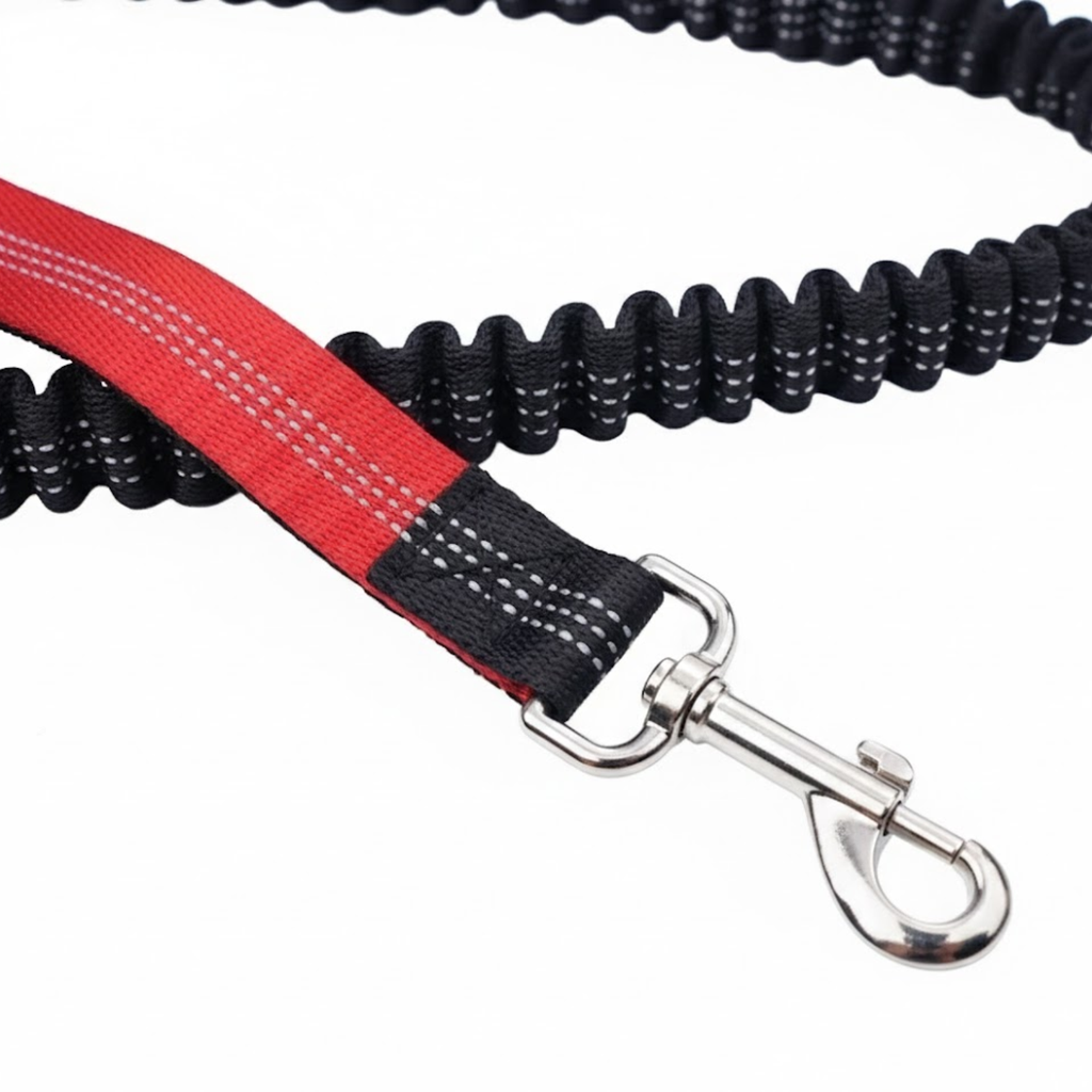 Hands Free Dog Leash for Running Elastic Nylon Bungee Leash with Waist Belt