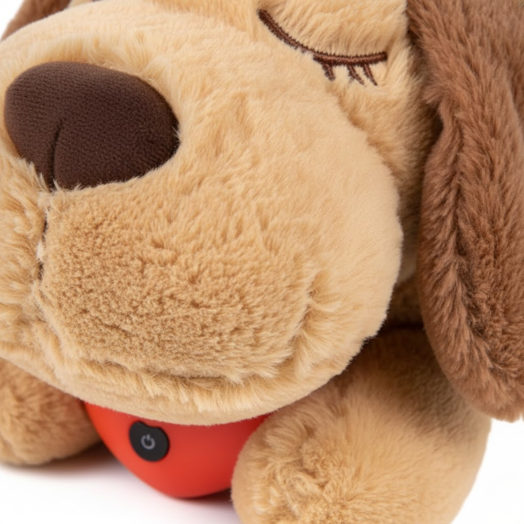 Puppy Heartbeat Stuffed Animal Anxiety Relief Plush Dog Toy with Soothing Sound