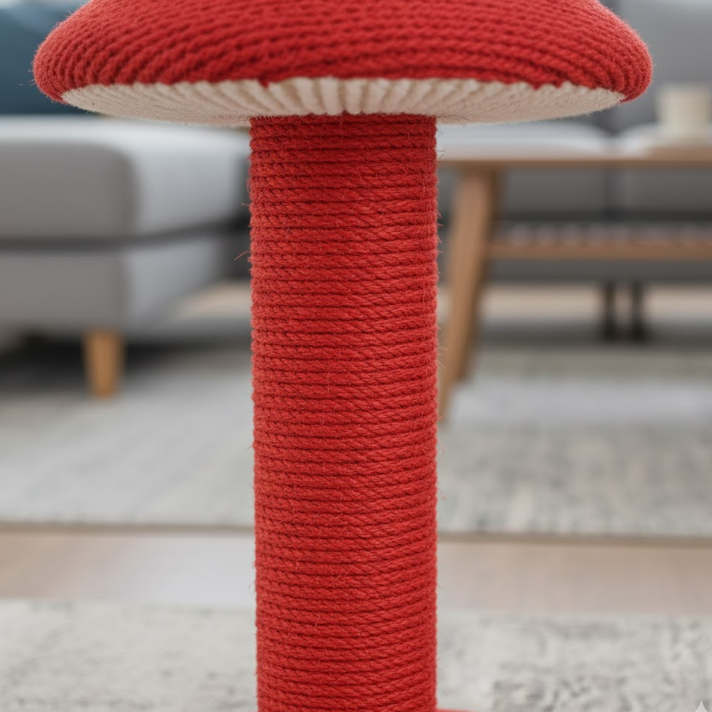 Mushroom Cat Scratching Tower