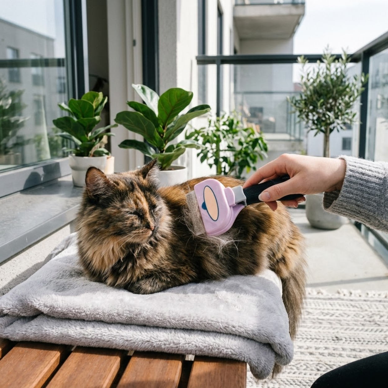 Pet Hair Shedding Brush for Cats and Dogs Professional Grooming and Massage Comb