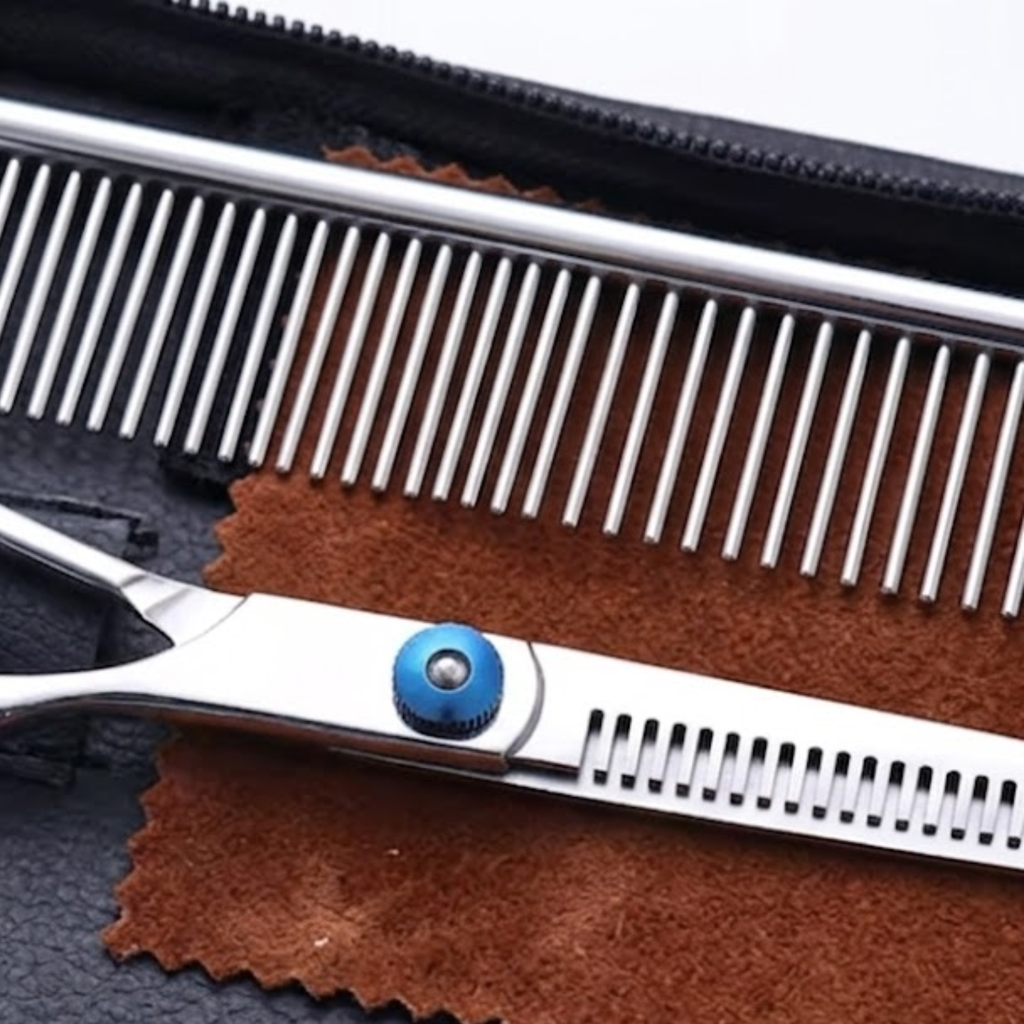 Dog Grooming Scissors Set Stainless Steel Pet Hair Thinning Shears with Safety Tips
