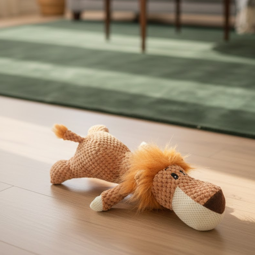 Cute Plush Squeak Dog Chewing Molar Toys