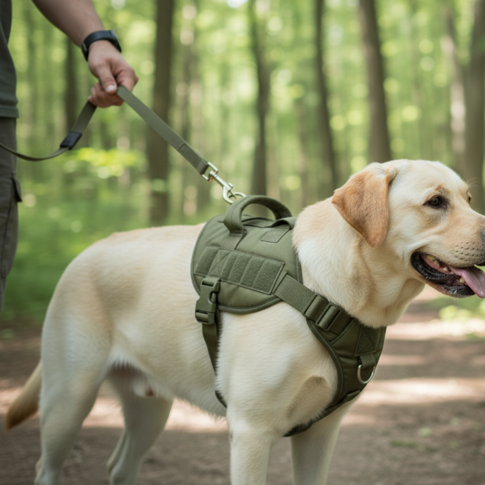 Adjustable K9 dog harness for comfort and control
