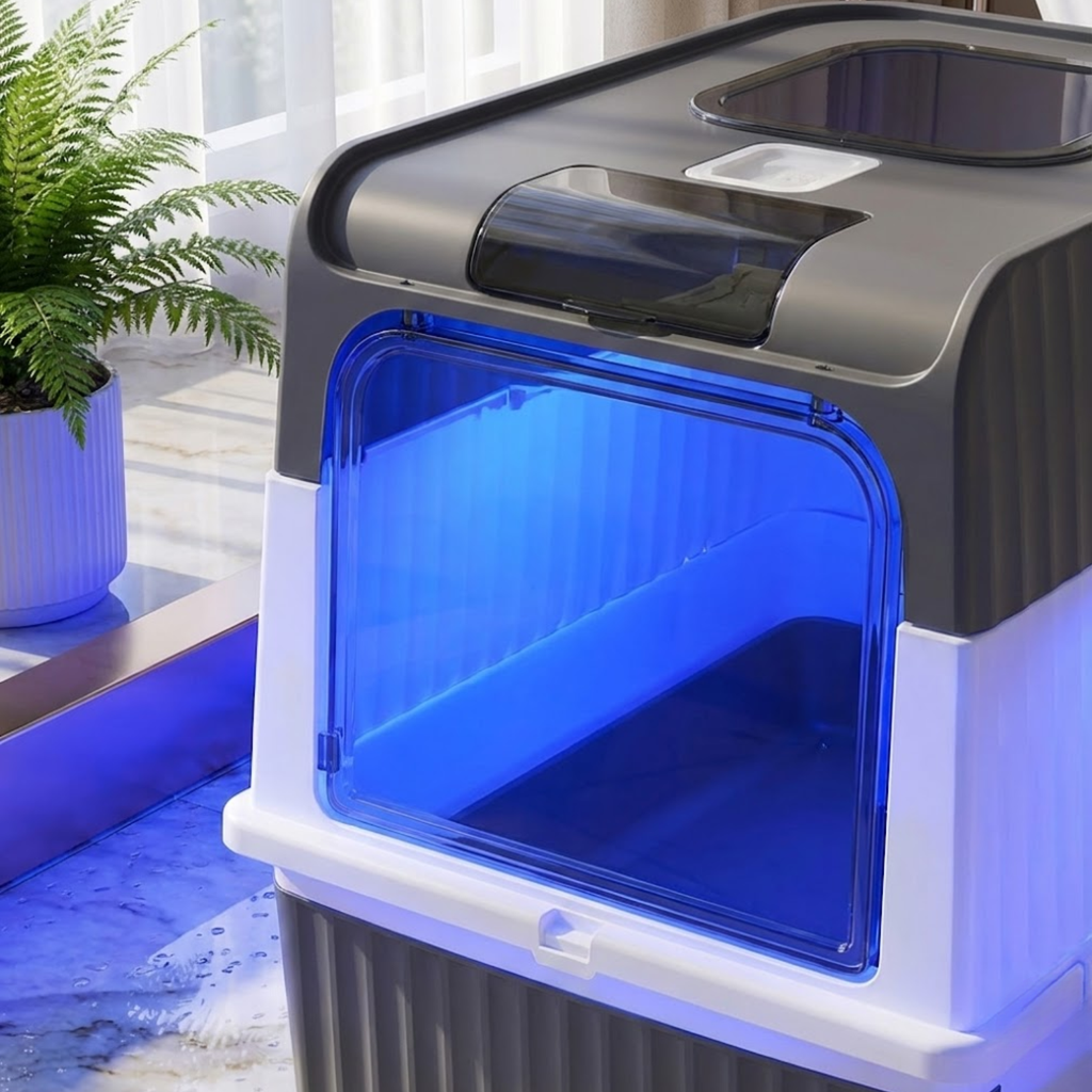 UV Sterilization Cat Litter Box Enclosed Odor Control