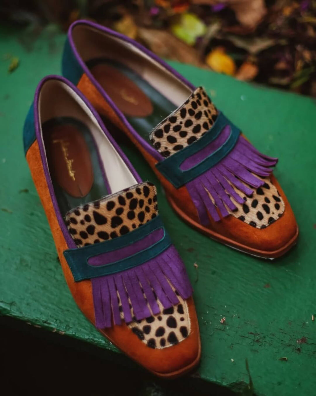 Animal Print Loafers With Fringes