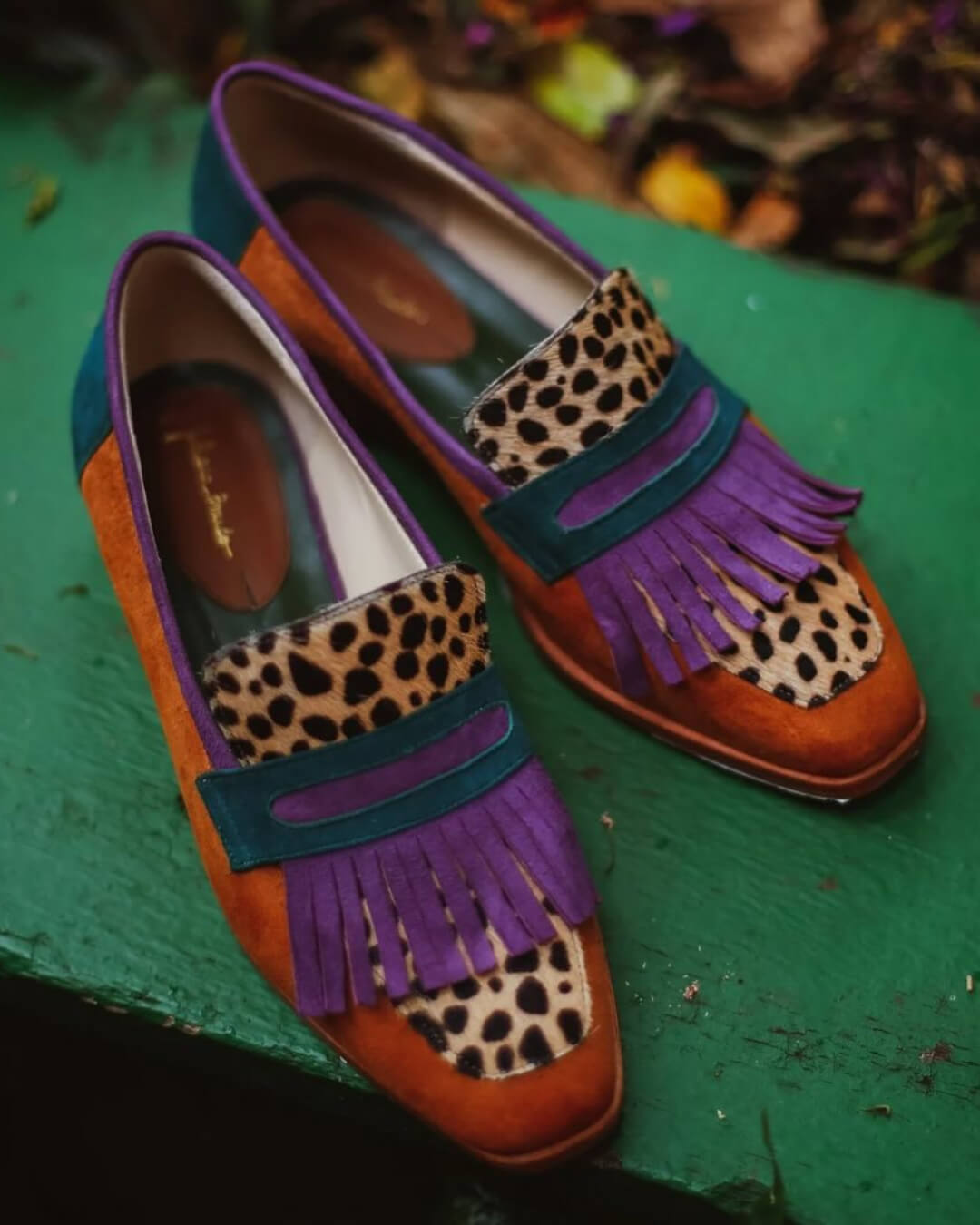 Animal Print Loafers With Fringes