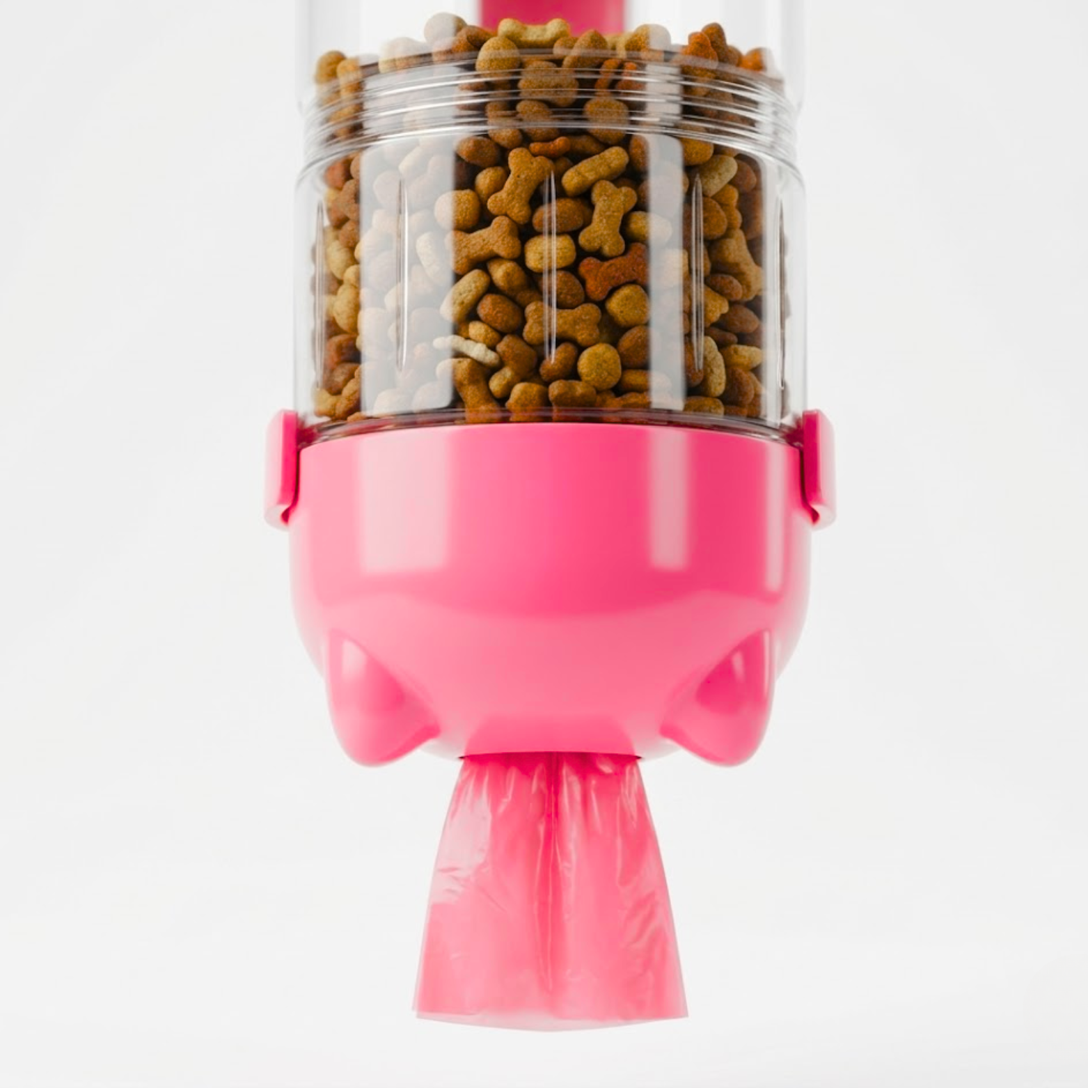 Portable Dog Water Bottle with Food Feeder Bowl and Waste Bag Dispenser