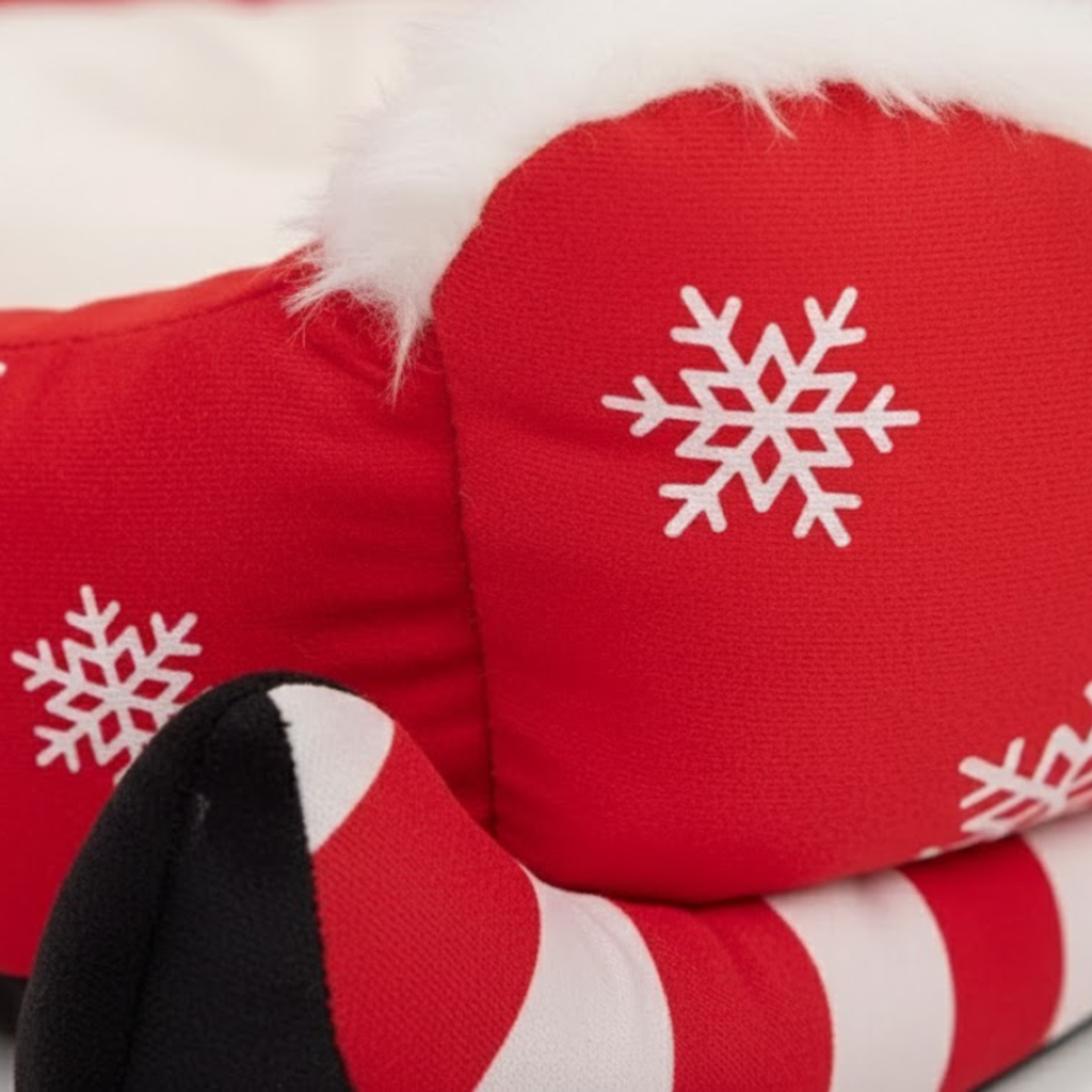 Christmas Sleigh Bed Removable Washable Plush Pet Nest