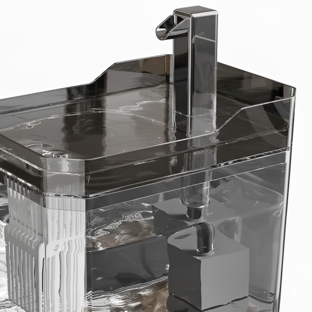 Transparent Pet Water Dispenser Automatic Circulating Drinker