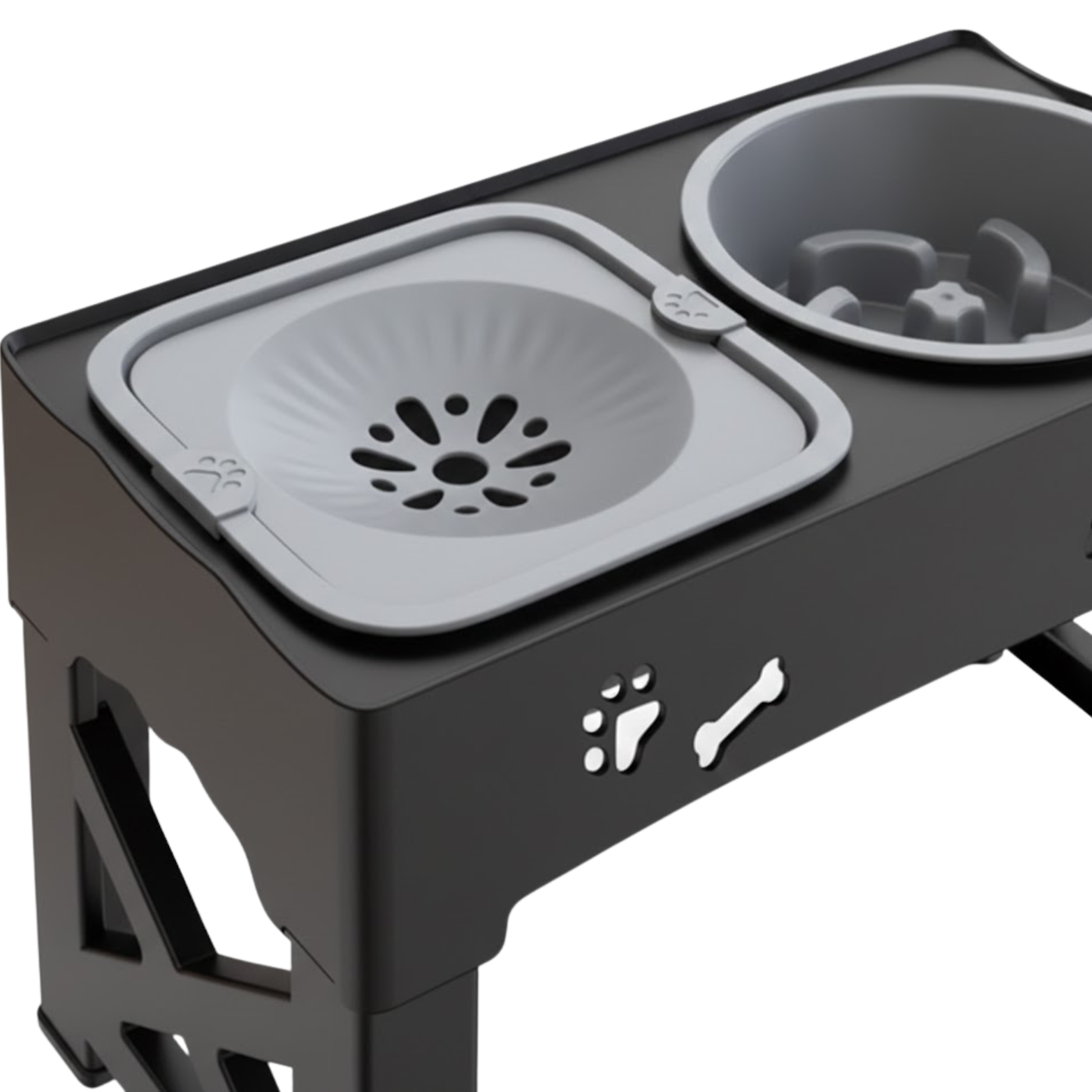 3-in-1 Pet Feeder Slow Feed Bowls Double Foldable