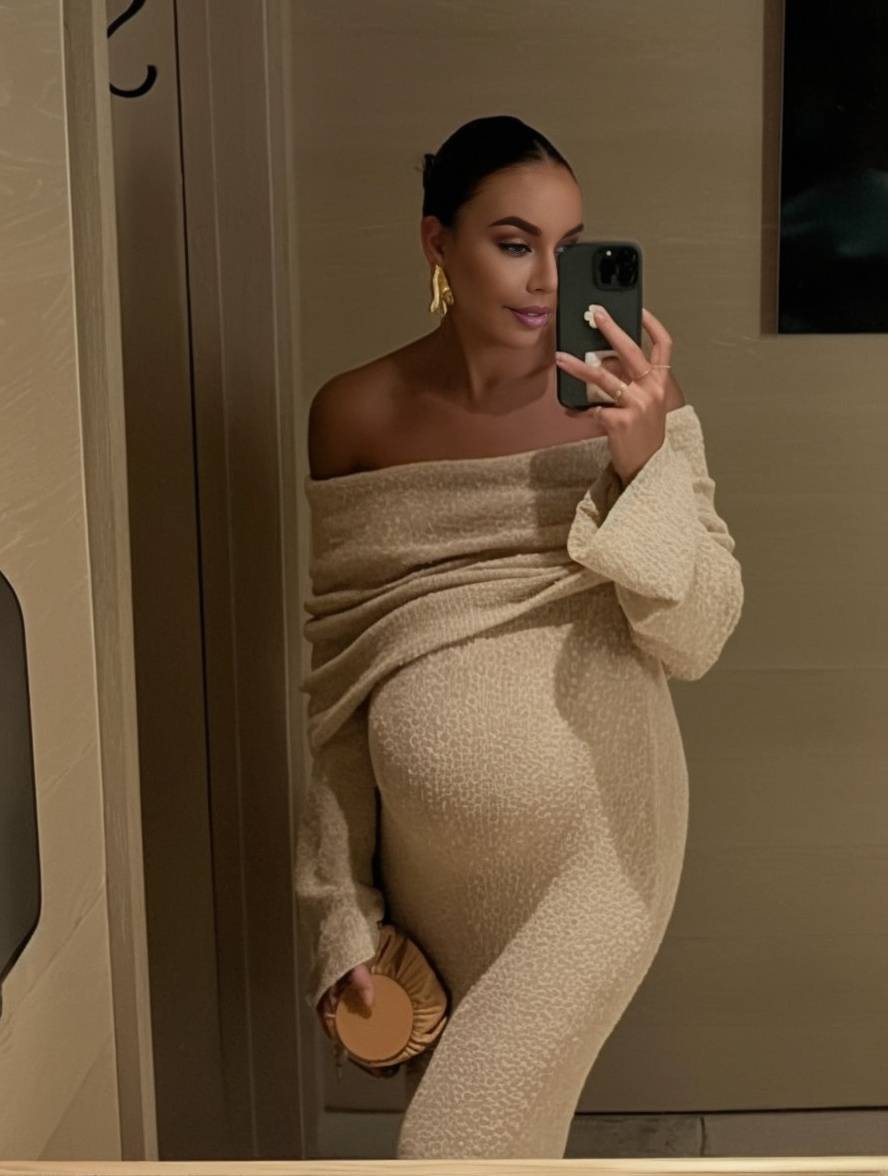 Long Sleeve Maternity Maxi Dress