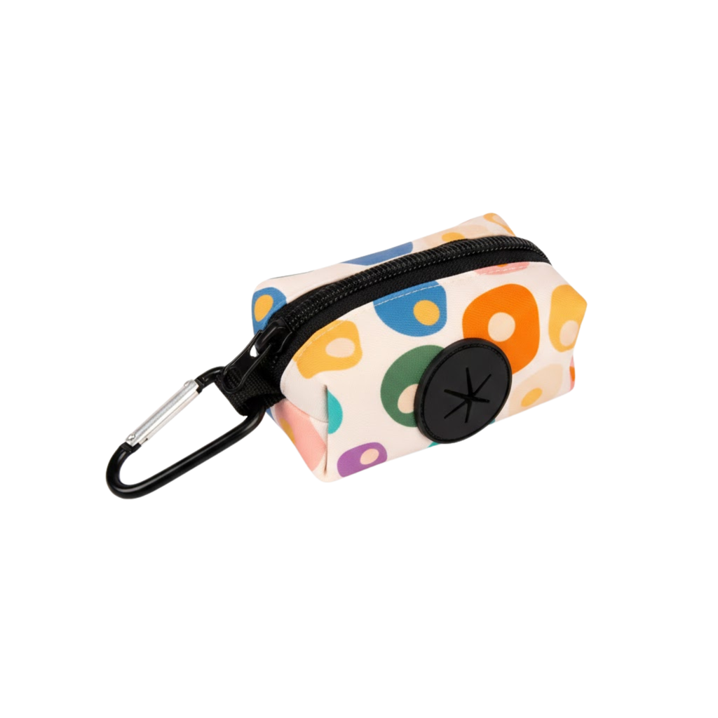 Dog Poop Bag Holder with Metal Carabiner Clip Waste Bag Dispenser for Leash