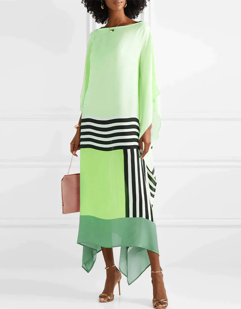 Women's kimono maxi dress with batwing sleeves — summer