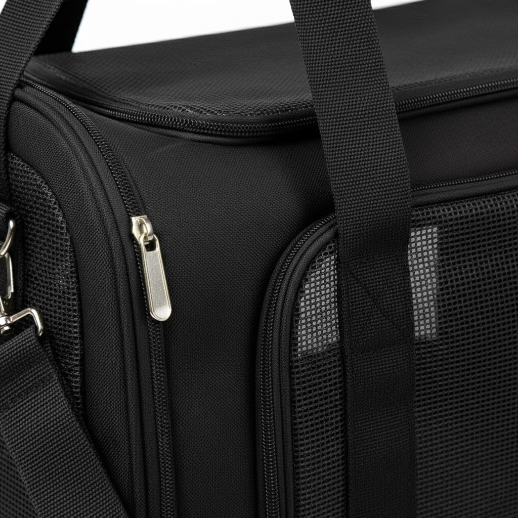 Soft Sided Pet Carrier for Small Dogs and Medium Cats with Mesh Ventilation