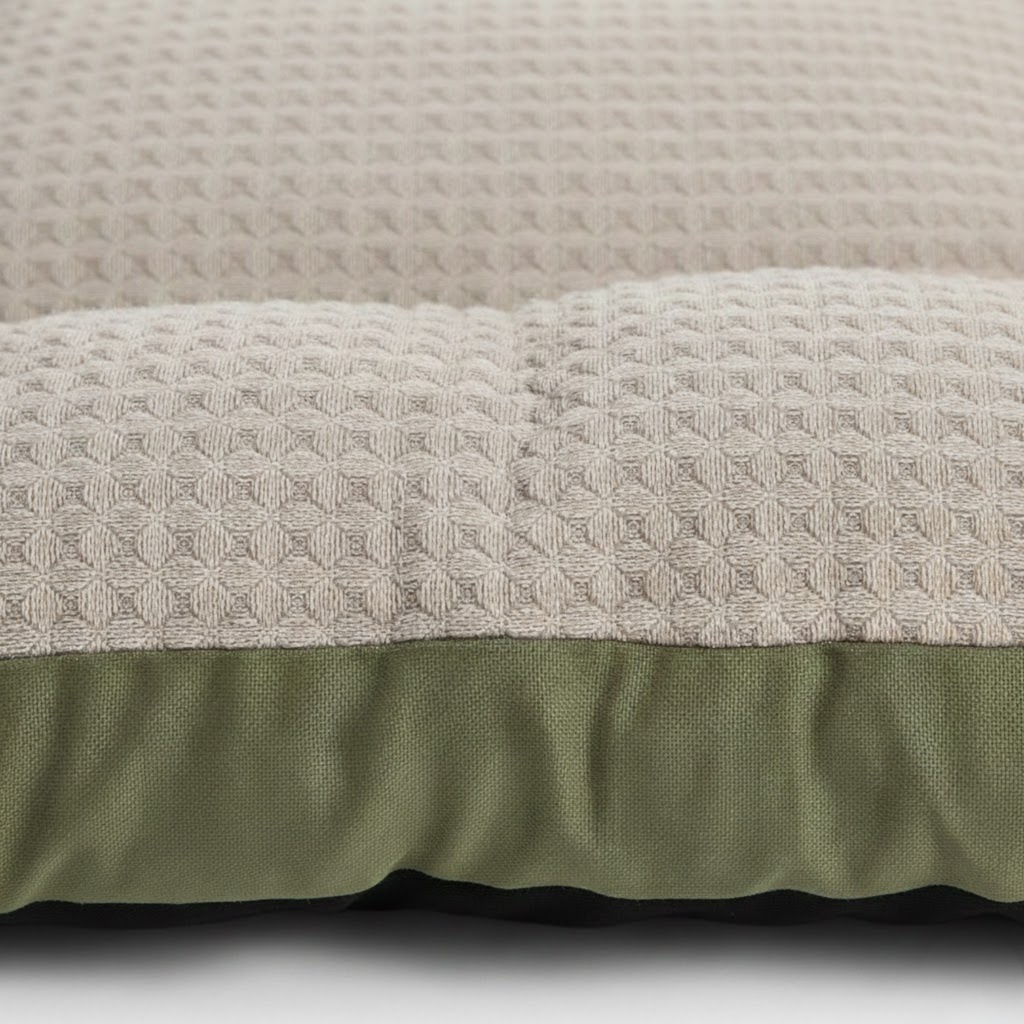 Washable Flannel Pet Bed Cushion with Detachable Soft Fleece Cover for Dogs and Cats