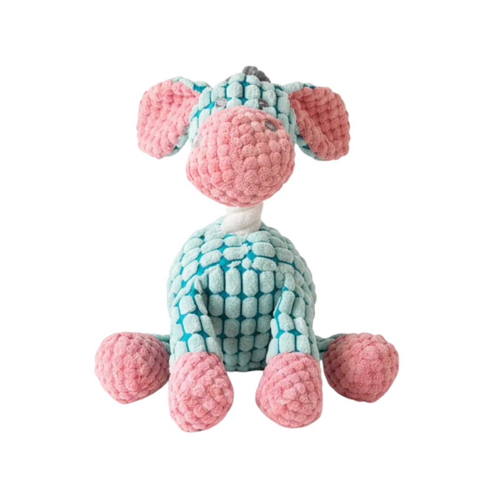 Squeaky Dog Toy Plush Animal Interactive Puppy Chew Toy with Fleece Texture
