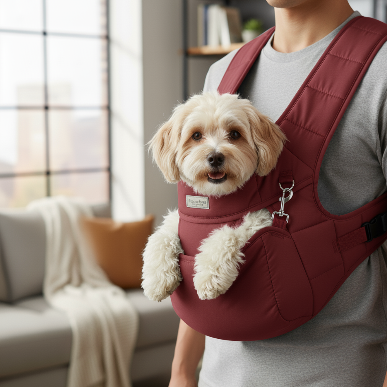Extra large pet carrier chest backpack for outdoor travel