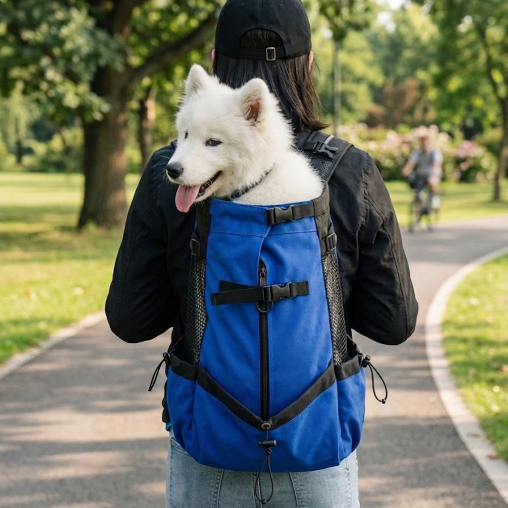 Dog Carrier Backpack Breathable Mesh Pet Travel Bag with Adjustable Shoulder Straps