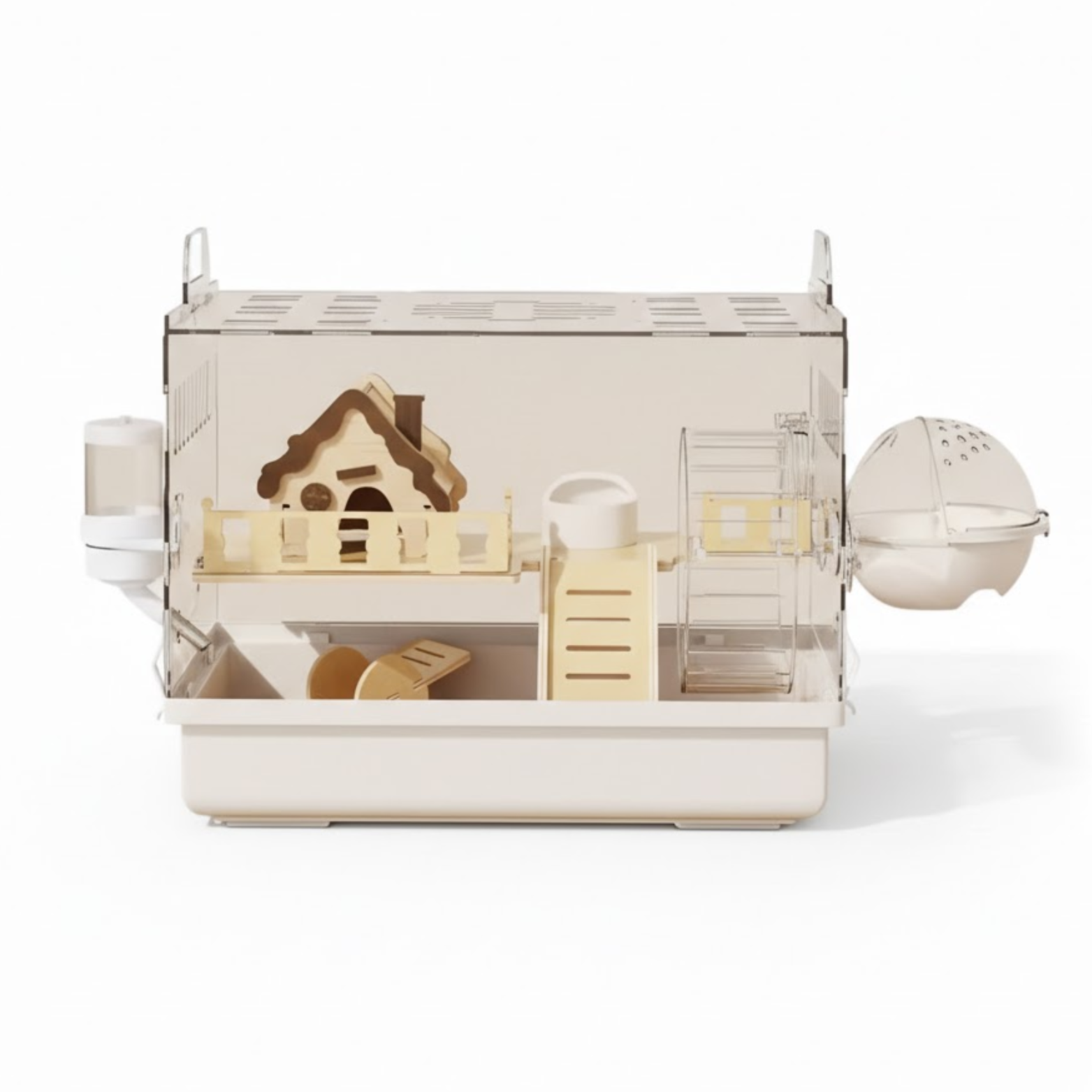 Large Acrylic Hamster Cage Double Tier Transparent Luxury Villa Small Animal Habitat