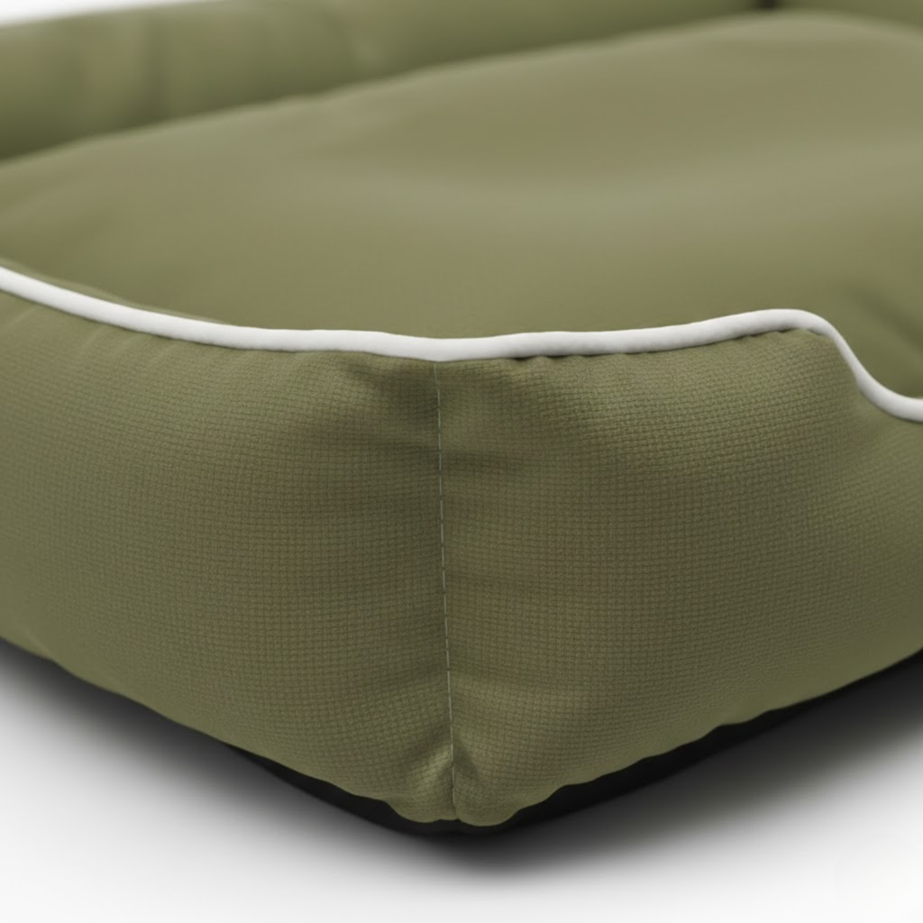 Waterproof Square Dog Bed with Durable Fiber Padding and Mechanical Wash Construction