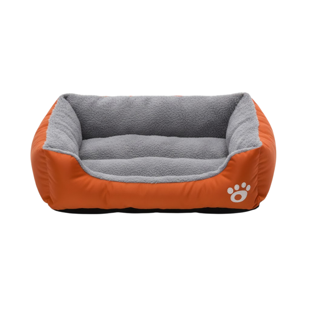 Plush Coral Fleece Dog Bed with Non-Slip Base and Breathable Sleeping Mat