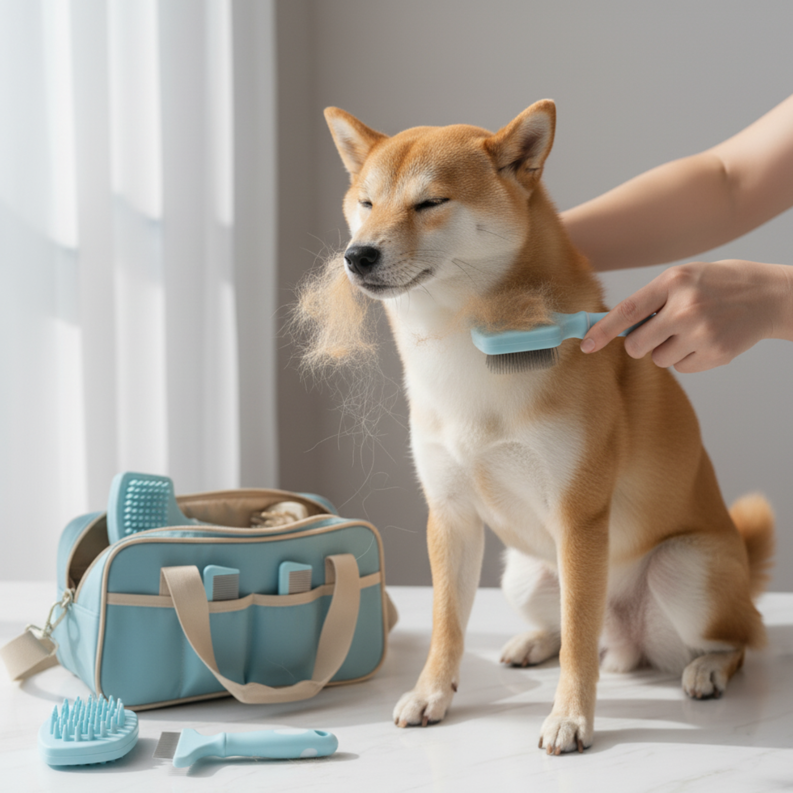 8 in 1 pet grooming comb set for dogs and cats