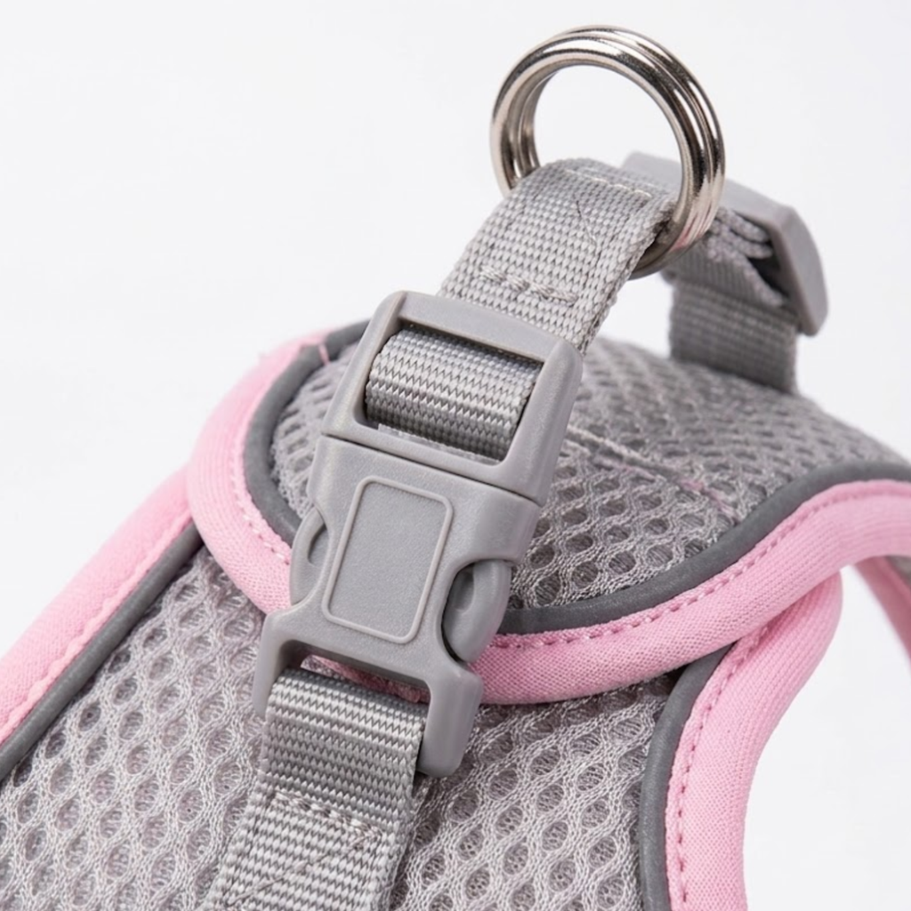 Small Dog Harness and Leash Set Adjustable Breathable Nylon Mesh Puppy Vest