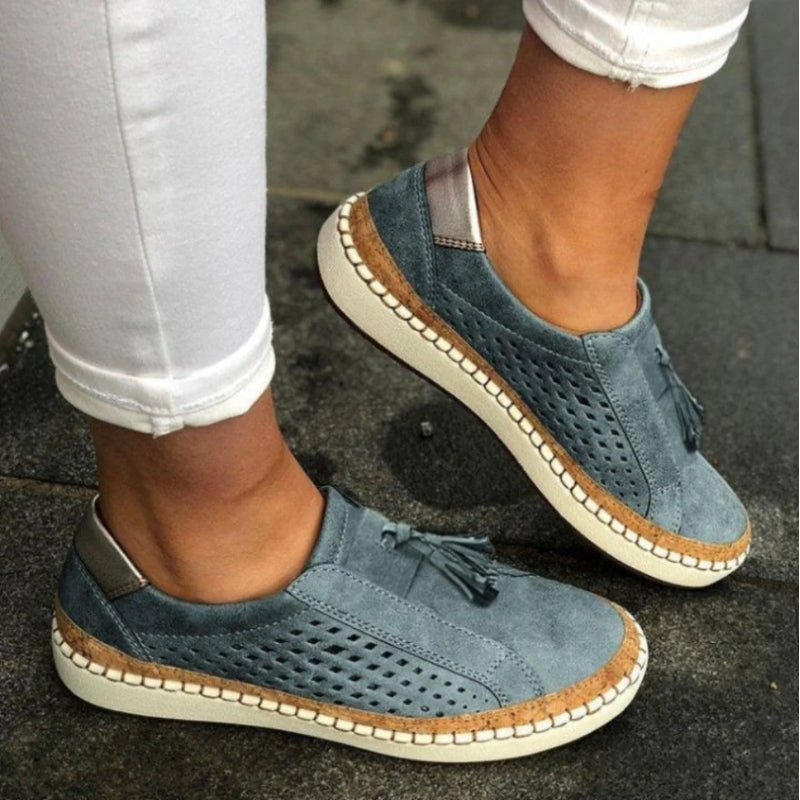 Women’s slip on sneakers — ventilated knit mesh | casual daily wear