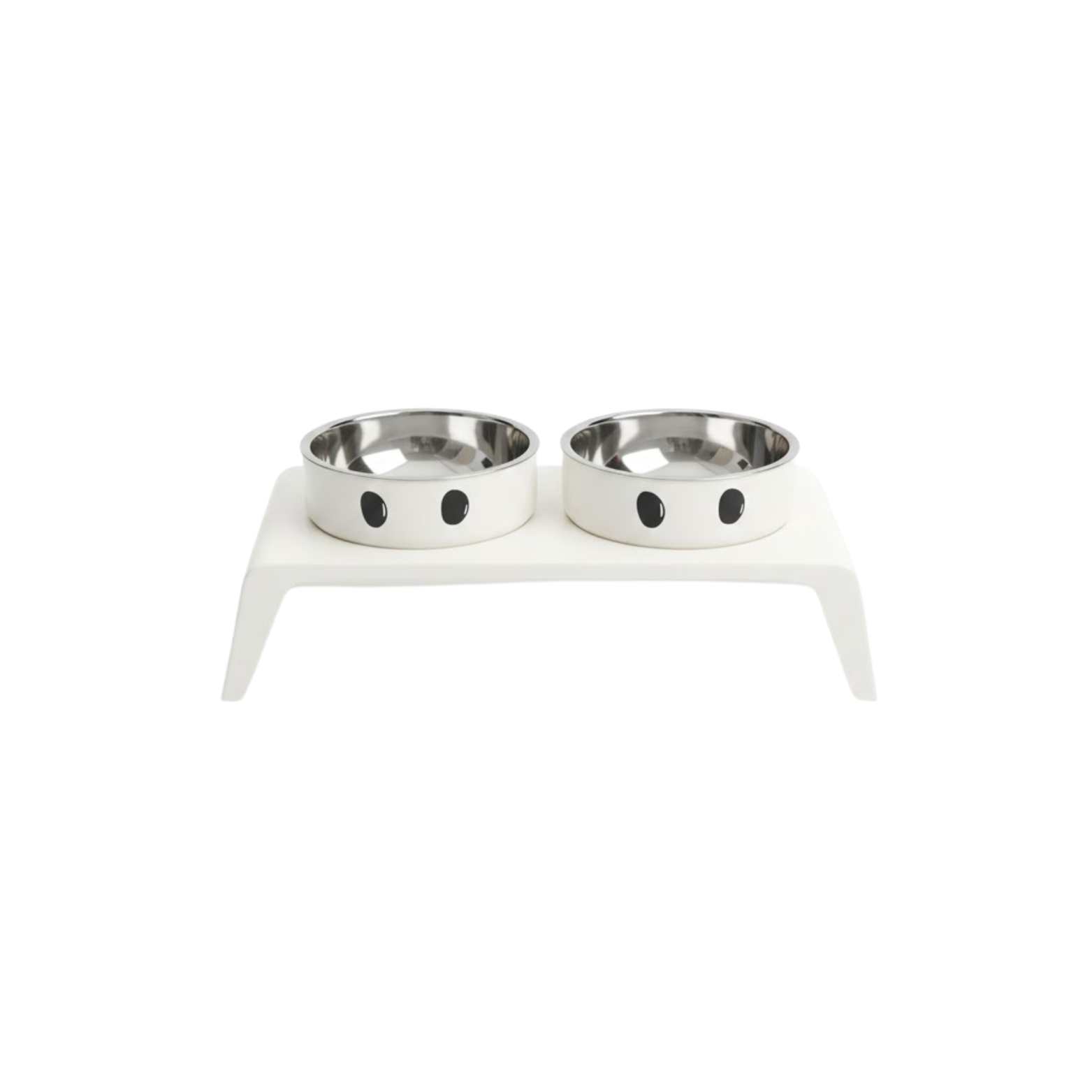 Elevated Dog Bowls Raised Feeder Stand with Double Stainless Steel Food Water Dishes
