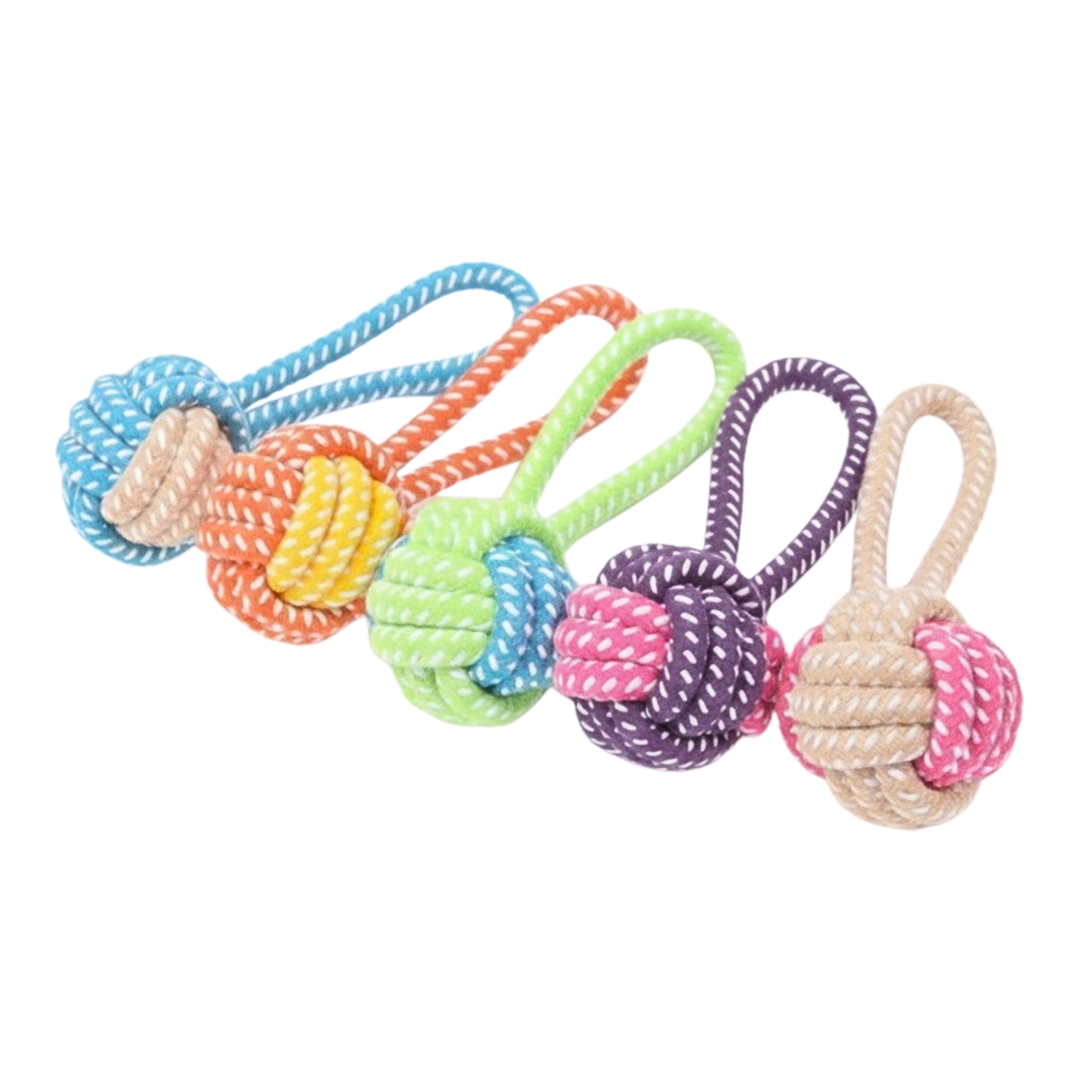 Interactive Cotton Rope Dog Toy Ball for Aggressive Chewers and Dental Care