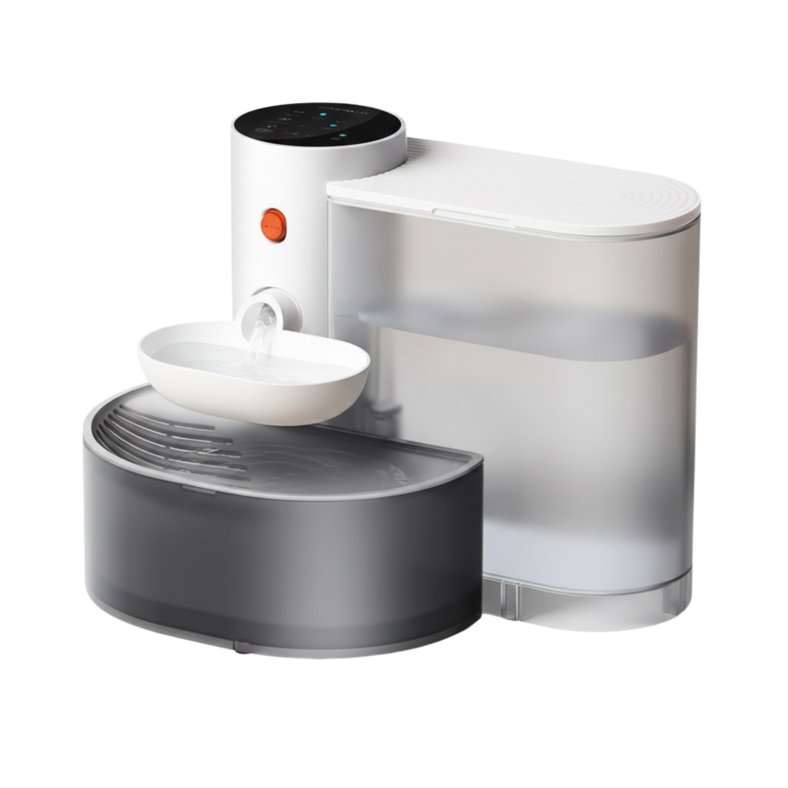 Automatic Pet Water Fountain with LCD Display and USB Rechargeable Battery