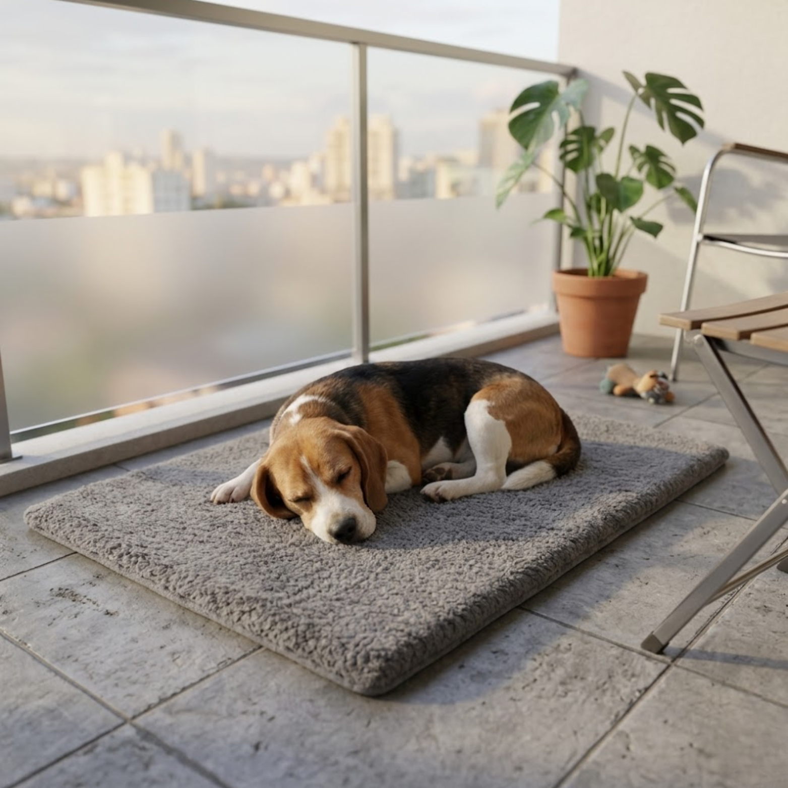 Waterproof Dog Bed with Removable Washable Faux Fur Cover and Anti-Slip Bottom