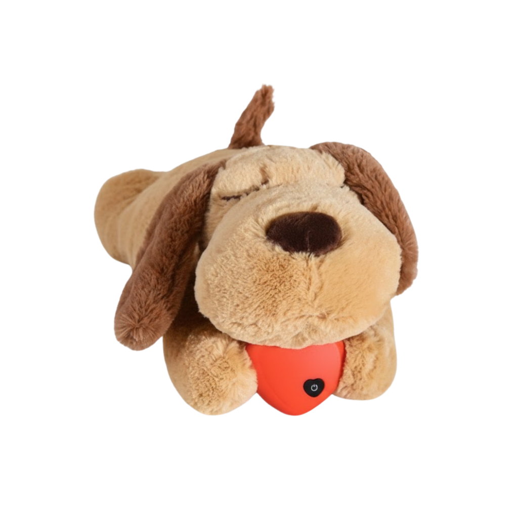 Puppy Heartbeat Stuffed Animal Anxiety Relief Plush Dog Toy with Soothing Sound
