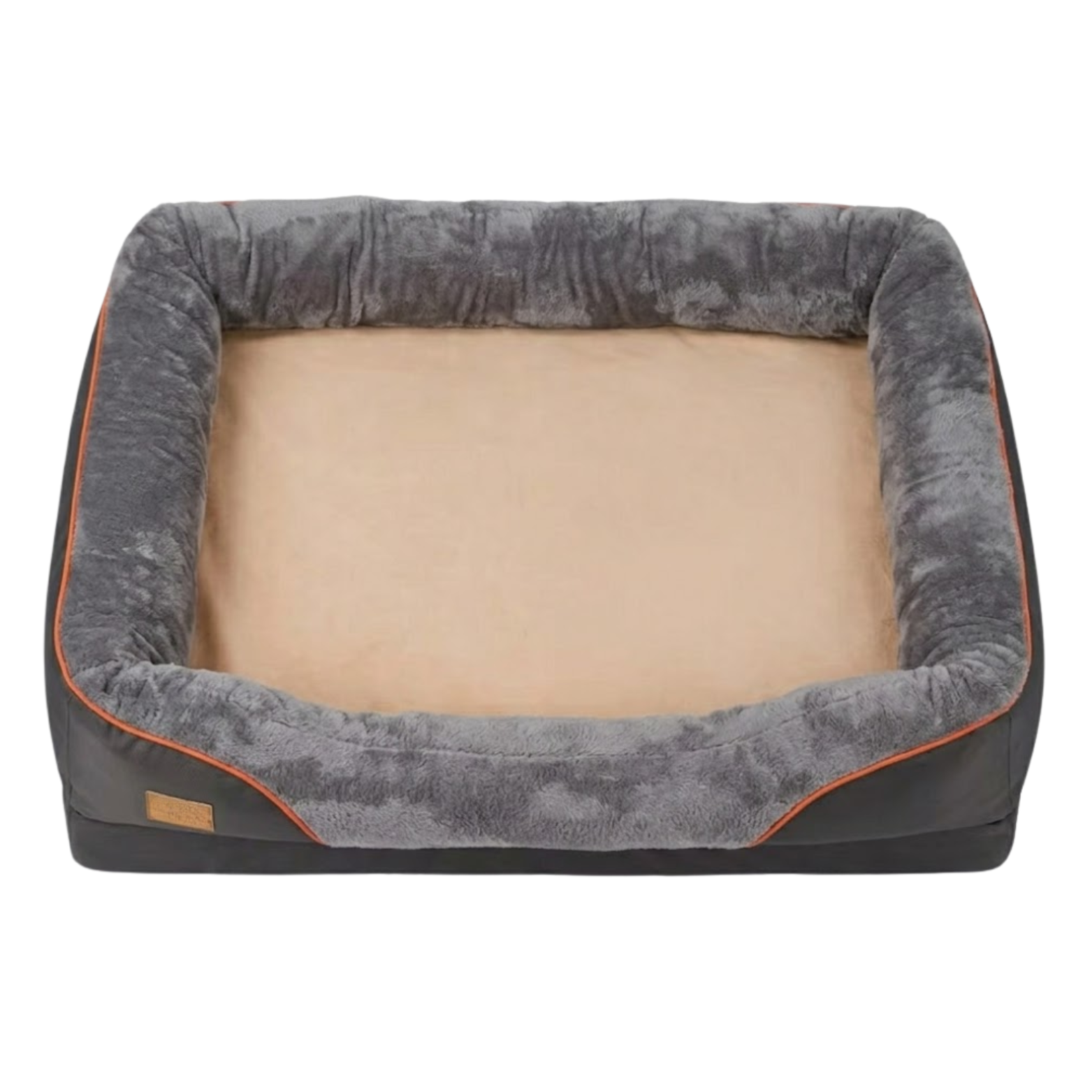 Memory Foam Dog Bed with Cotton Cover Waterproof Mattress and Bolstered Pet Sofa