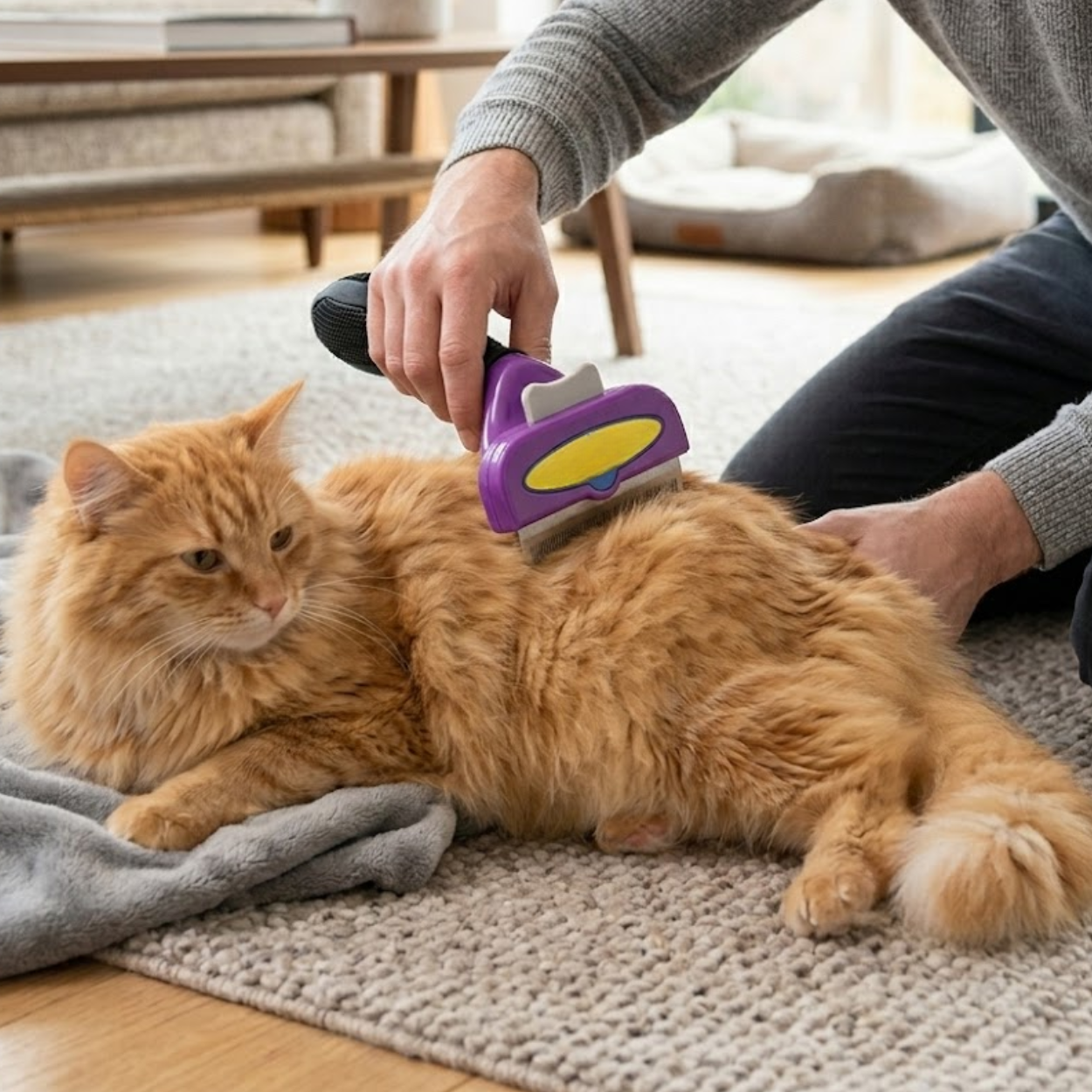 Pet Hair Shedding Brush for Cats and Dogs Professional Grooming and Massage Comb