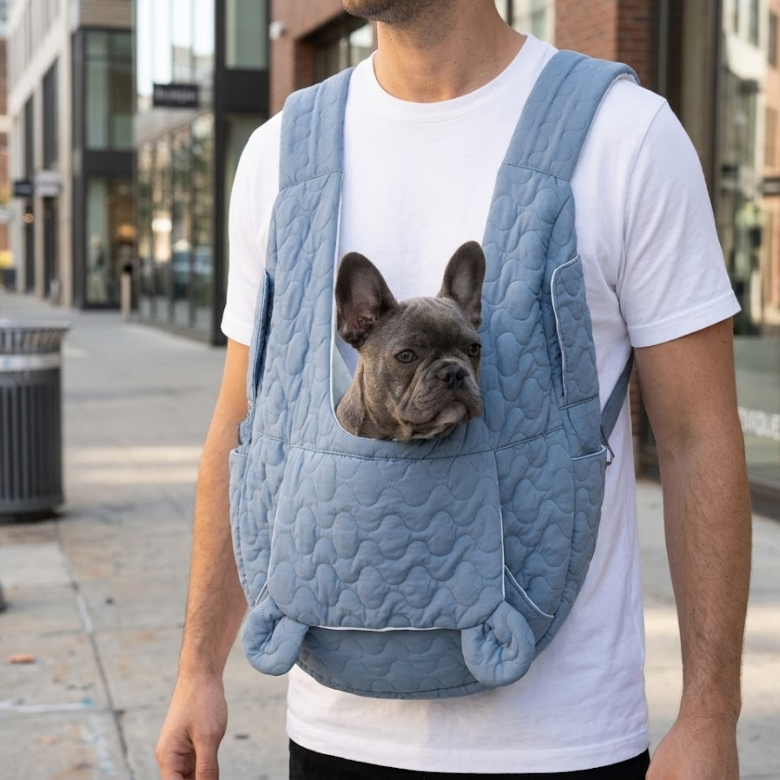 Pet Carrier Bag Waterproof Cotton Chest Pack for Small Dogs and Cats with Straps