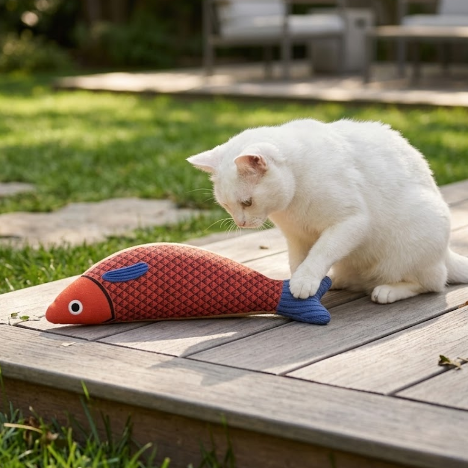 Plush Cat Kicker Toy with Catnip and Crinkle Sound for Interactive Indoor Play