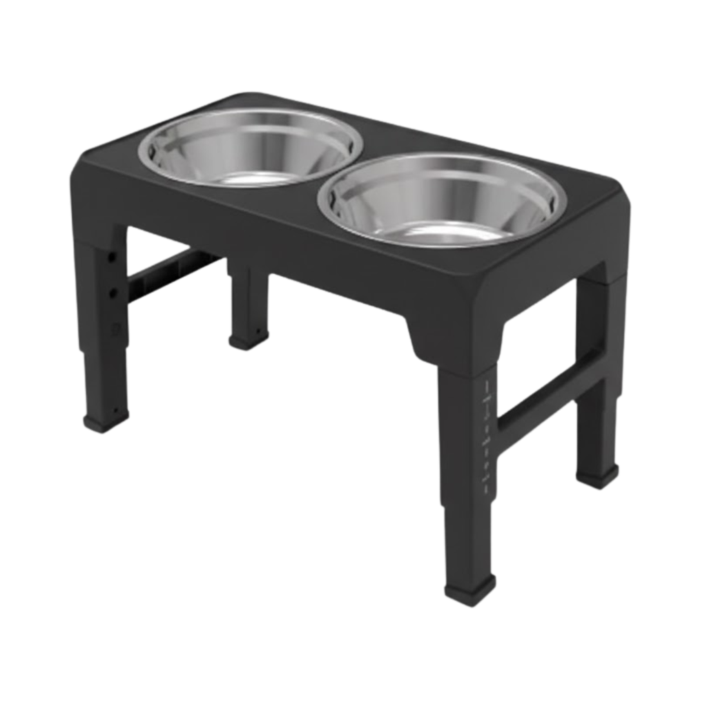 Elevated Dog Feeder with Adjustable Stand and Double Stainless Steel Bowls