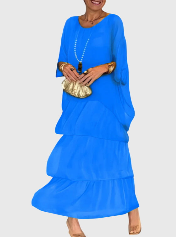 Women’s long dress — relaxed fit button up | wedding formal events